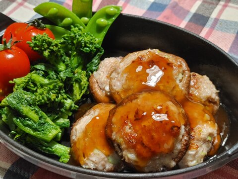 ストウブDe〜椎茸の肉詰め(照り焼き風〜)